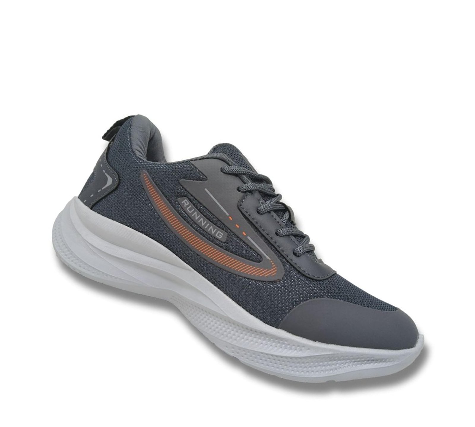 Swing Sports Shoes for Men | Lightweight Airy Mesh, Cushione Sole |Color (Black&Grey) | Size (6-10) | ForGym & Daily Use (Grey, UK Footwear Size System, Adult, Men, Numeric, Medium, 10) - Image 4