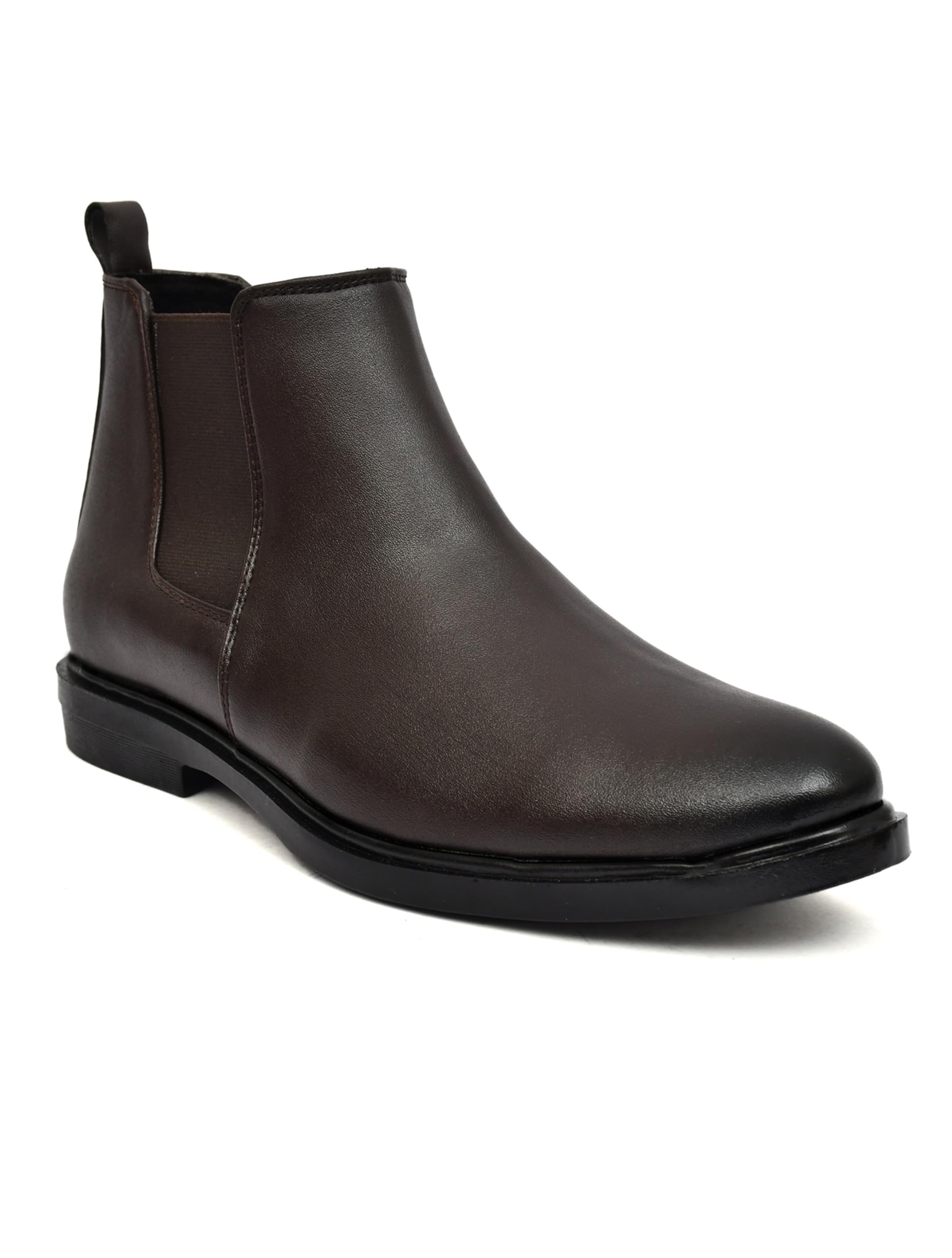 Nandu Boot House Men's Brown Slip On Fashion Chelsea Boots | High Tops, Soft Cushioned Insole, Comfortable Fit, Trendy, Stylish Boots 08 (UK/INDIA)