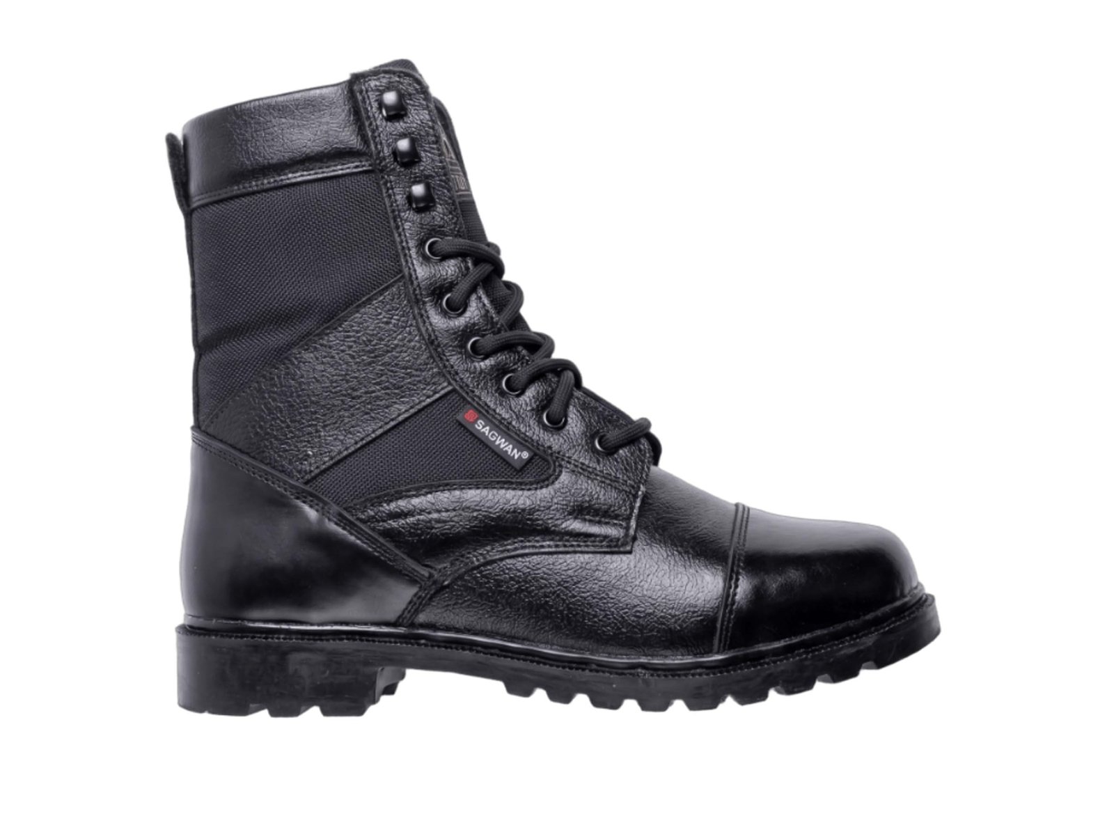 High Ankle Military Boots for Men | Defence Style Duty Shoes with Protective Toe and Durable Sole | Lace-Up Tactical Boots for Field Training, Security, Trekking, Riding, Outdoor Activities & Work Use UK Size 9