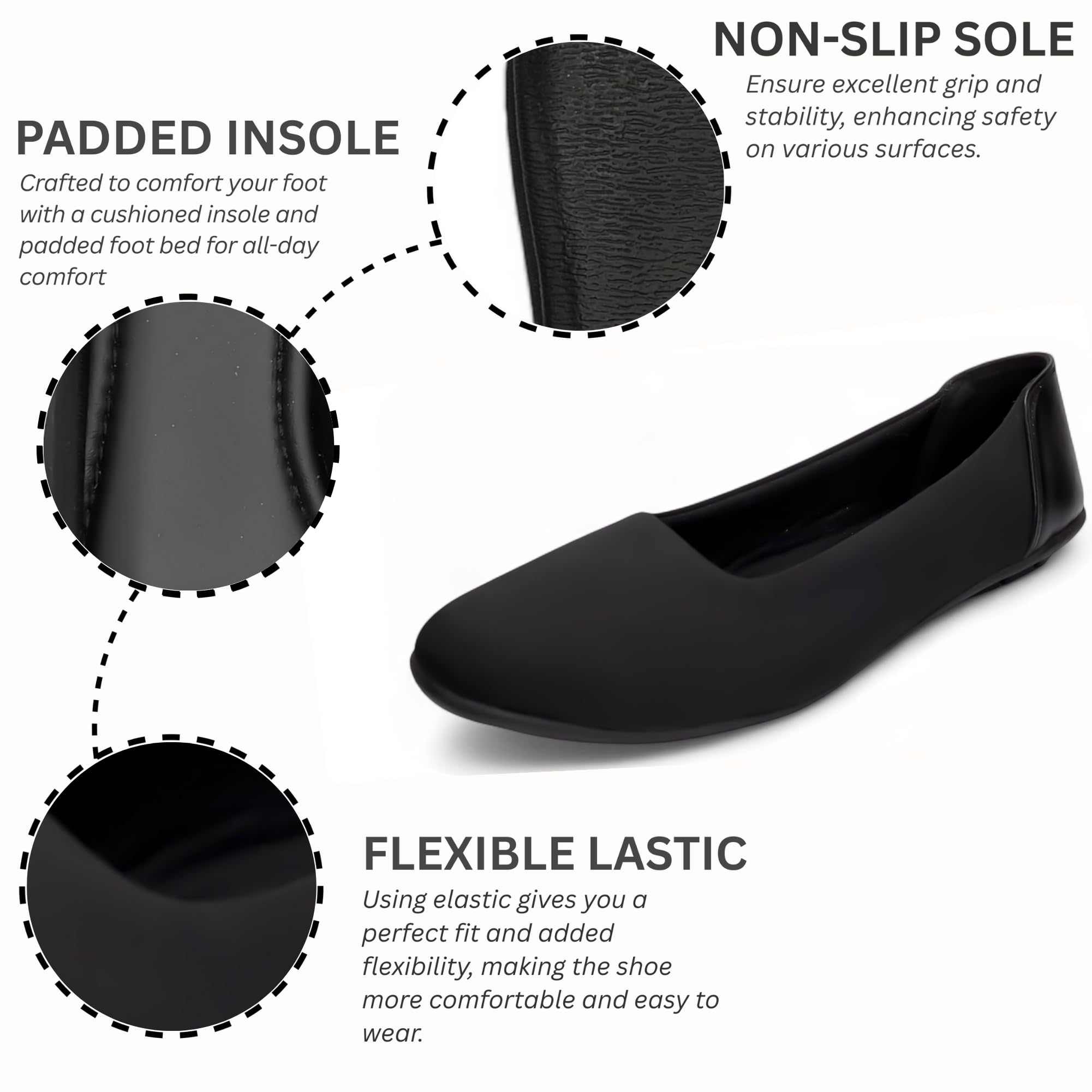 WESTOES Midnight Black Belly | Office Wear | Pain-Free Insole | Comfort for All-Day (Off01) (Black, UK Footwear Size System, Adult, Women, Numeric, Medium, 5) - Image 2
