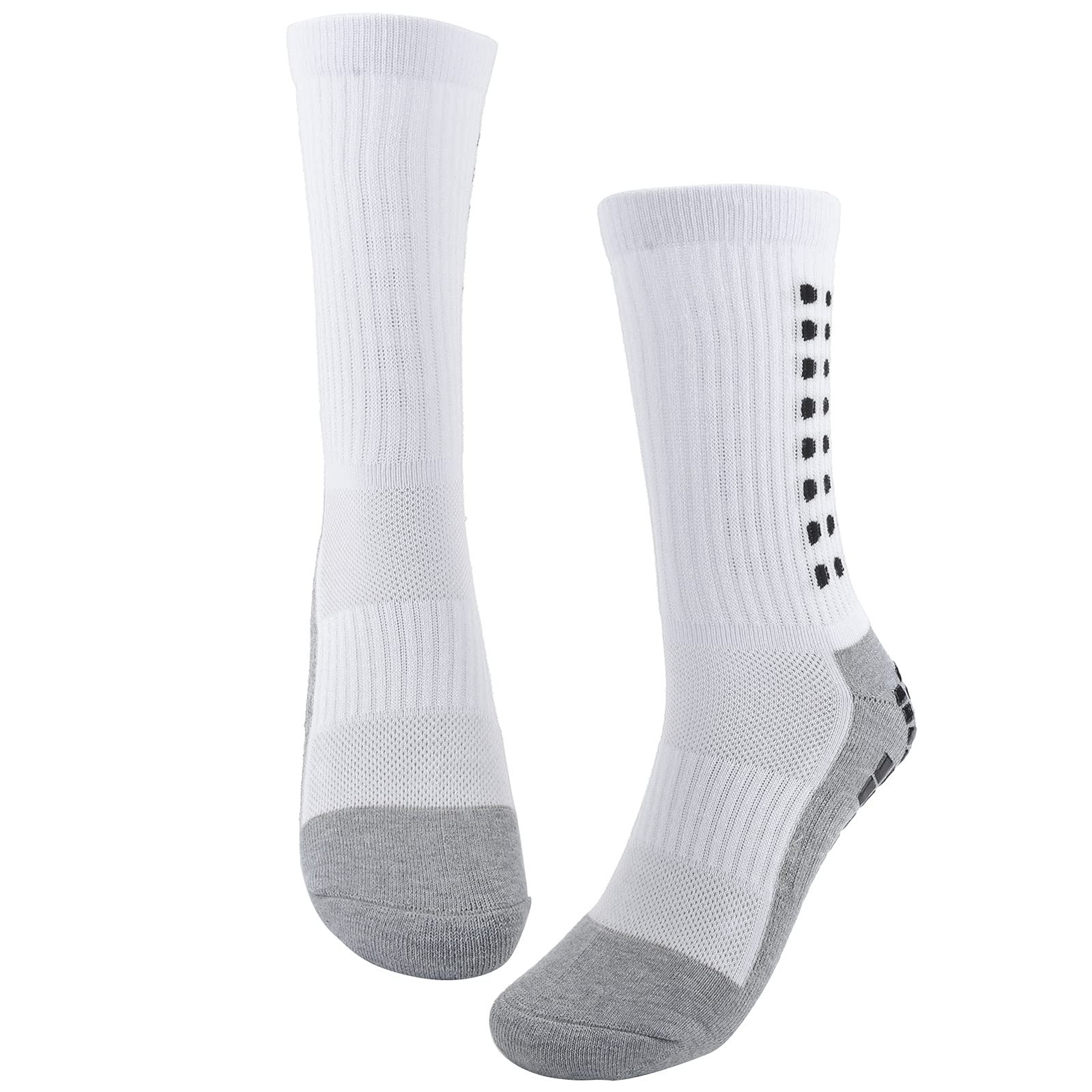 Generic Sports Socks, Rubber Grip Socks 360° Three‑dimensional Woven Polyurethane Fiber Rubber Soles Porosity for Sports(white)