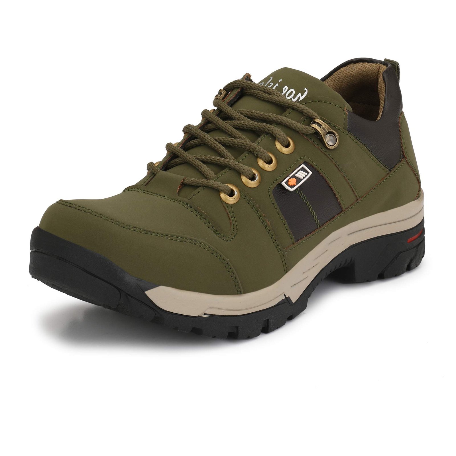 Military Green Leatherette Tough Heavy Duty Ankle Length Casual Boots Shoe Island for Men (BUN724-AZ), Size 9 UK/India - Image 8