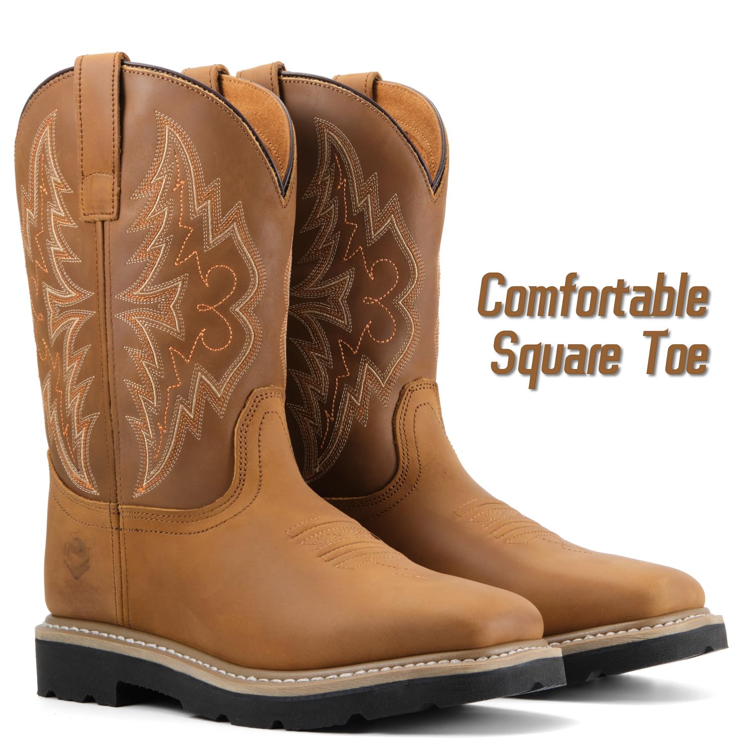 Men's Waterproof Western Cowboy Boots-Soft/Steel Toe - Image 3