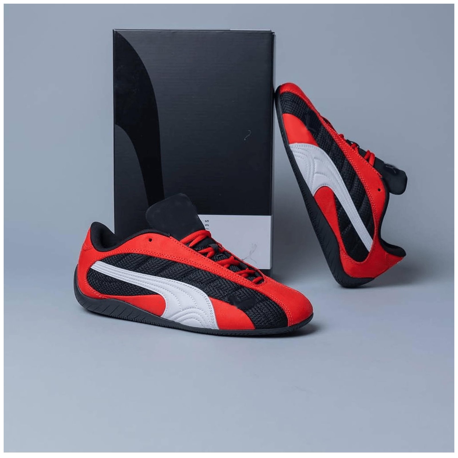 PUM Sport Speed Shoe | Lightweight Slip-On Trail Mules | Same As Original Brand Name Log in Shoe and Box | Made in Vietnam| UK-8 Size Black
