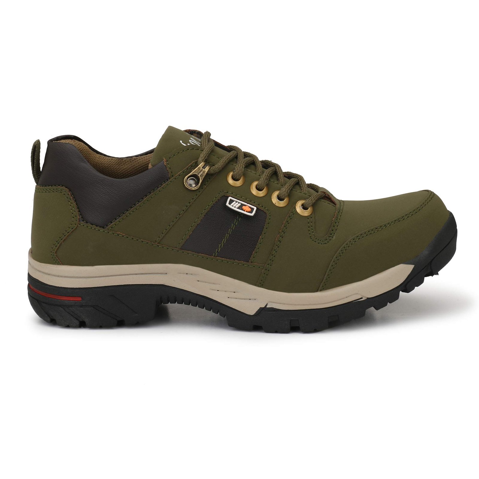 Military Green Leatherette Tough Heavy Duty Ankle Length Casual Boots Shoe Island for Men (BUN724-AZ), Size 9 UK/India - Image 3