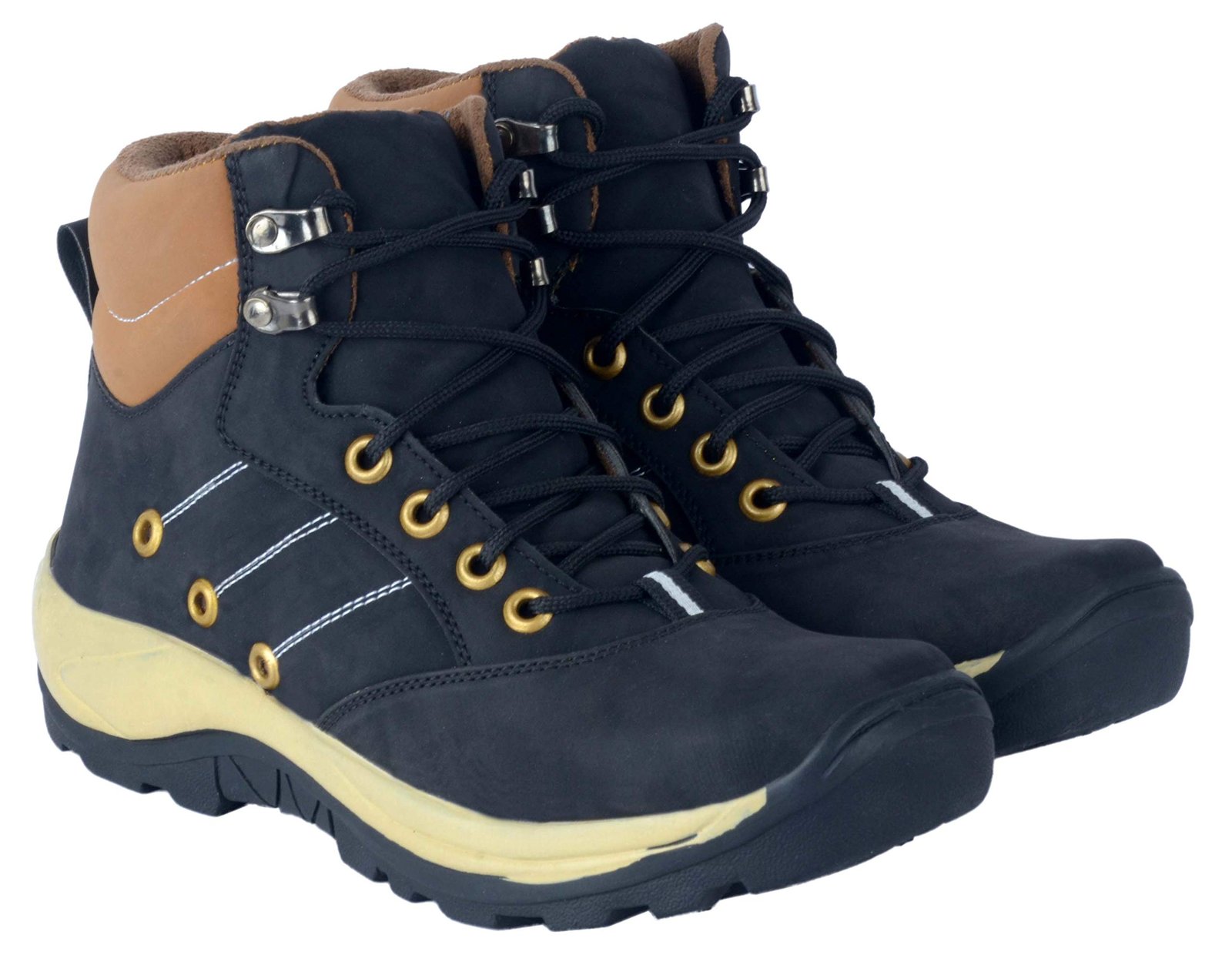 Men's Blue Synthetic Leather Outdoor Shoes, Casual Boots