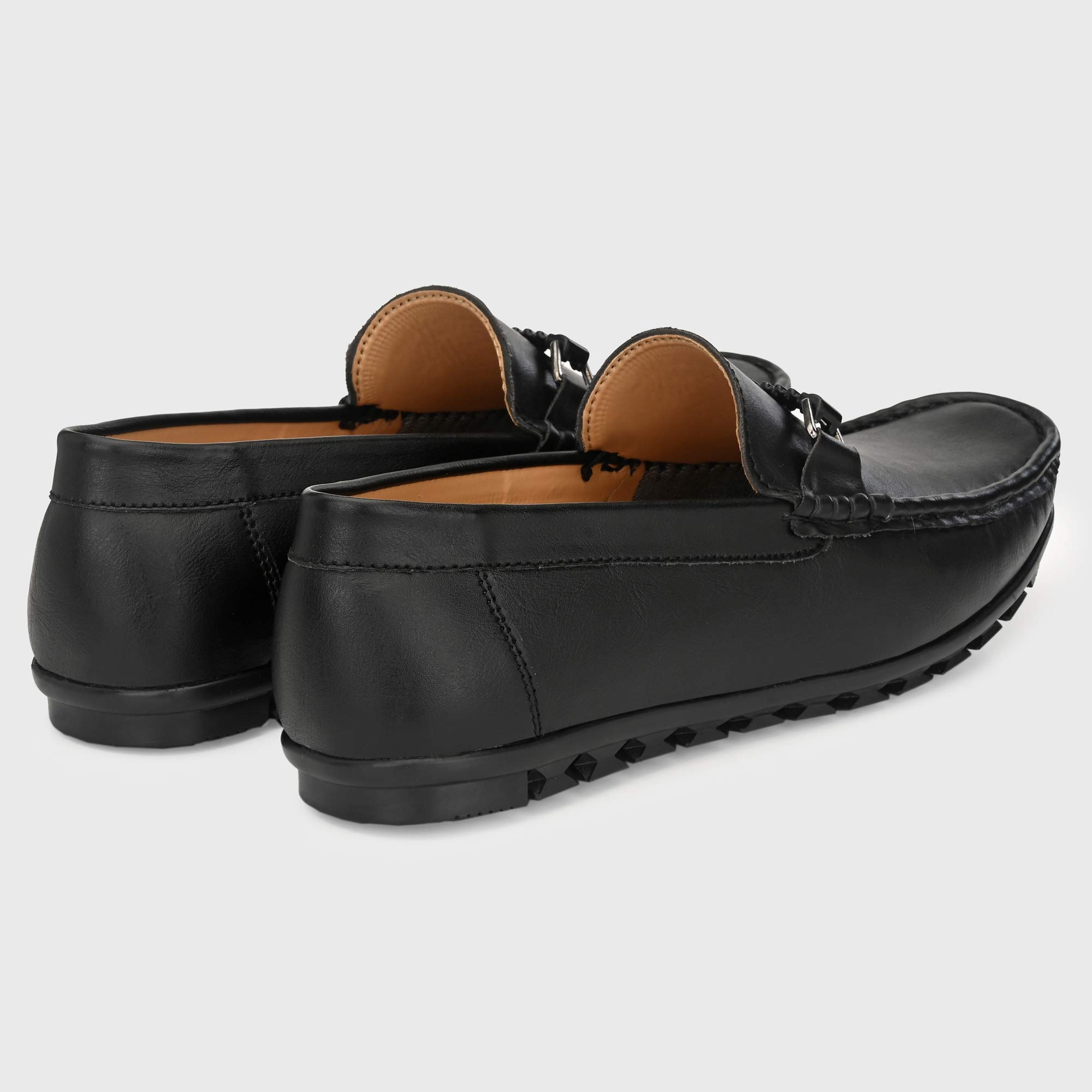 Men 7102 Black Loafers-10 UK/India (44 EU) (7102-01) - Image 5