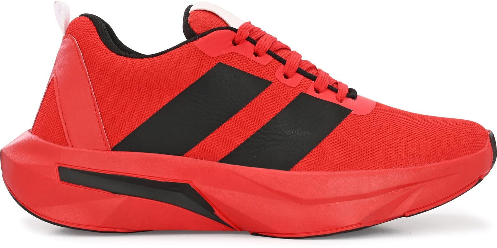 Men's Red & Black Mesh Running, Walking & Sports Shoes Art_014_Red_06