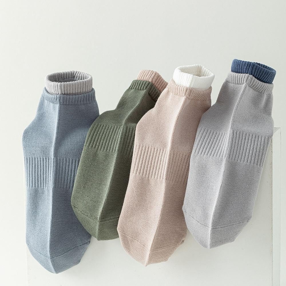 Pure Cotton Ankle Socks for Men | Ultra-Soft Breathable Comfort Fit | Stylish Wear - Anti-Sweat Socks (6)