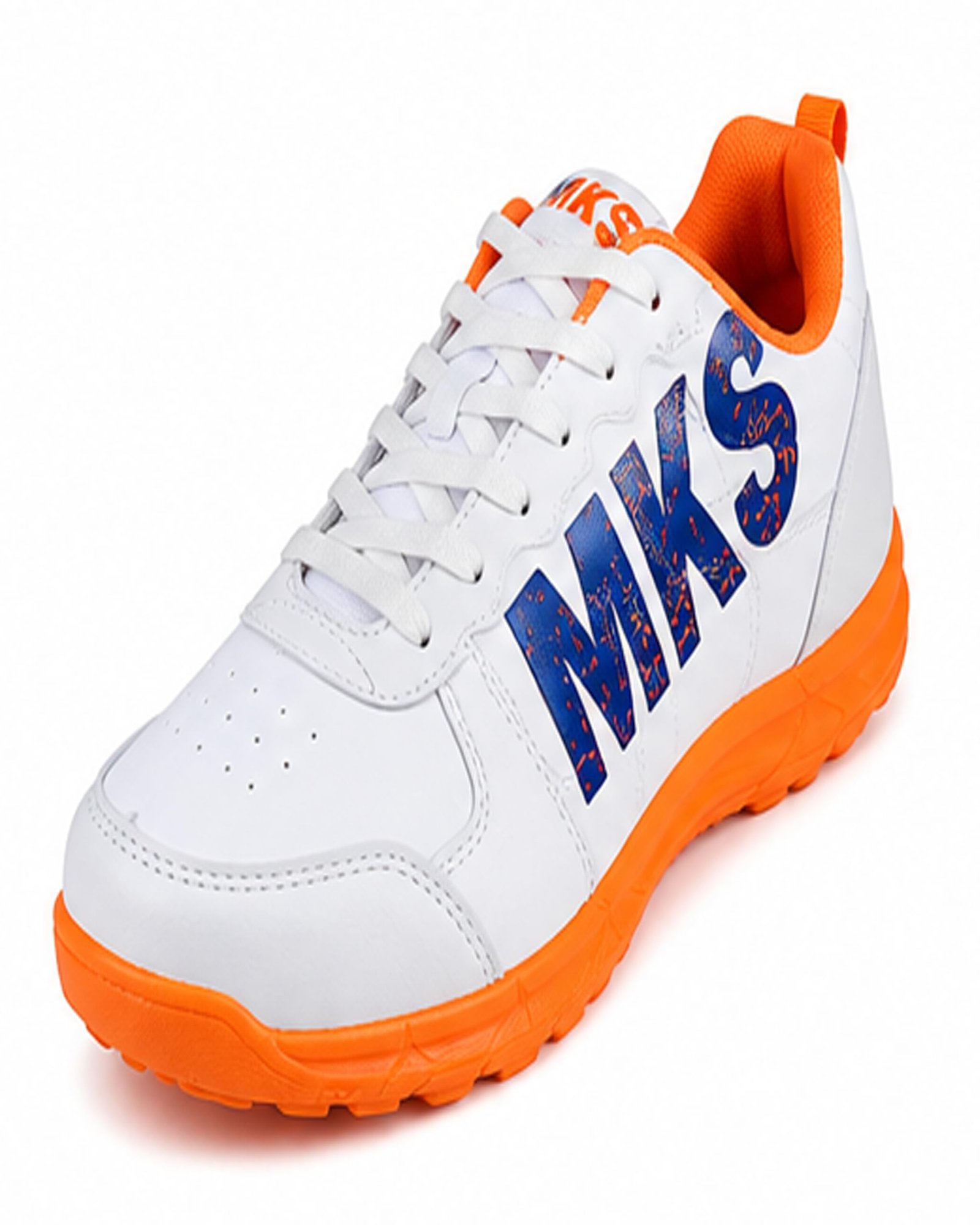MKS Cricket Shoe NO.10 White and Orange