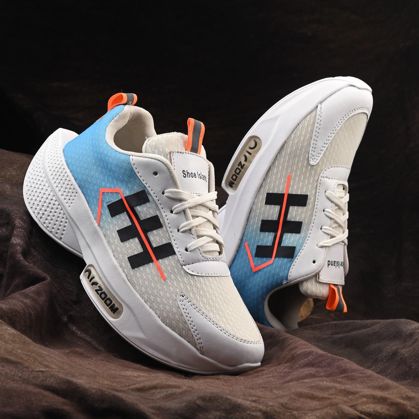 White Lightweight Boys Men Casual Sneakers Sports Running Shoes for Men (OG3075-AZ), Size 9 UK/India
