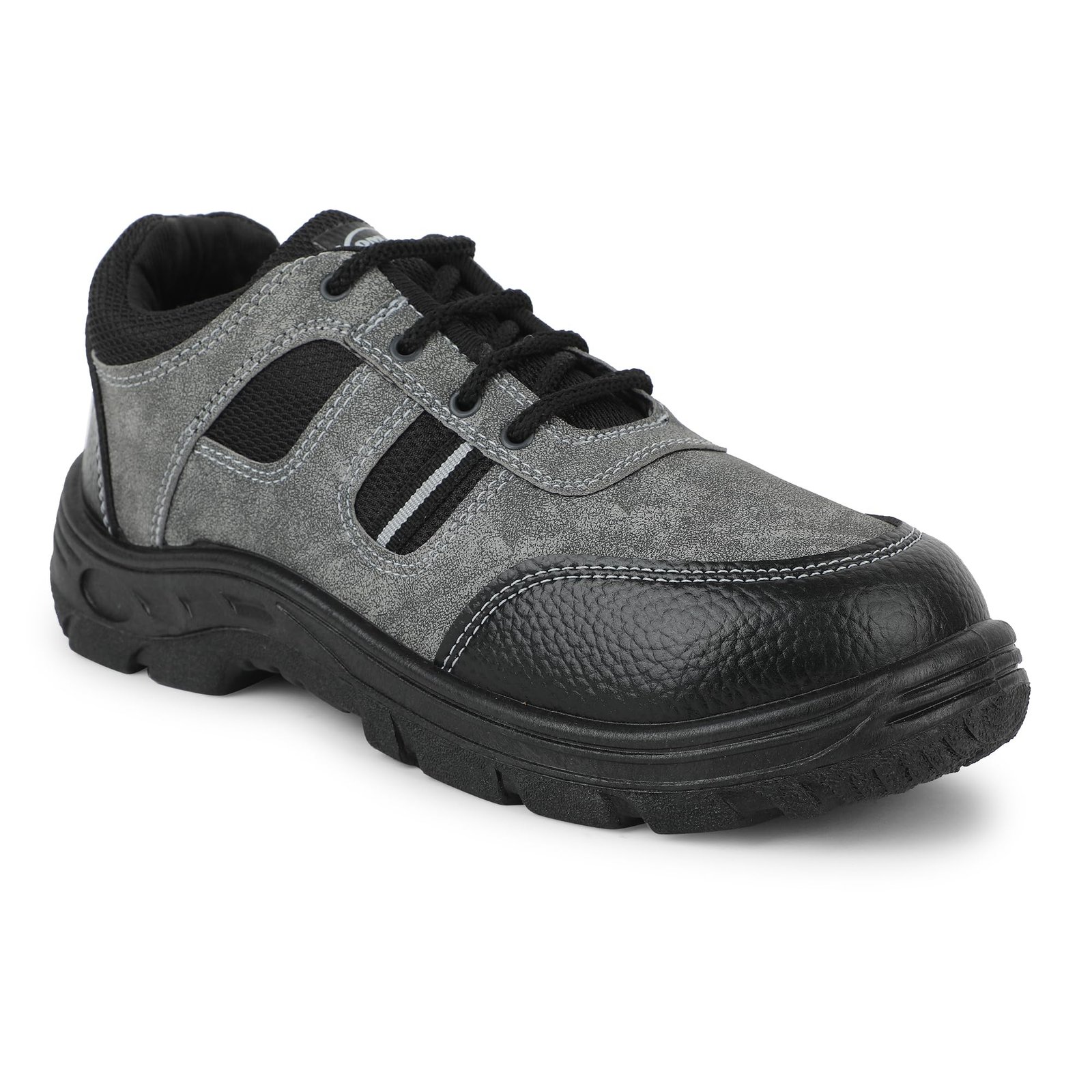 Red Pigeon Men's Steel Toe Safety Shoes, Grey, UK Size 9, Anti Slip Industrial Work Shoes, Breathable Safety Footwear for Construction and Factory