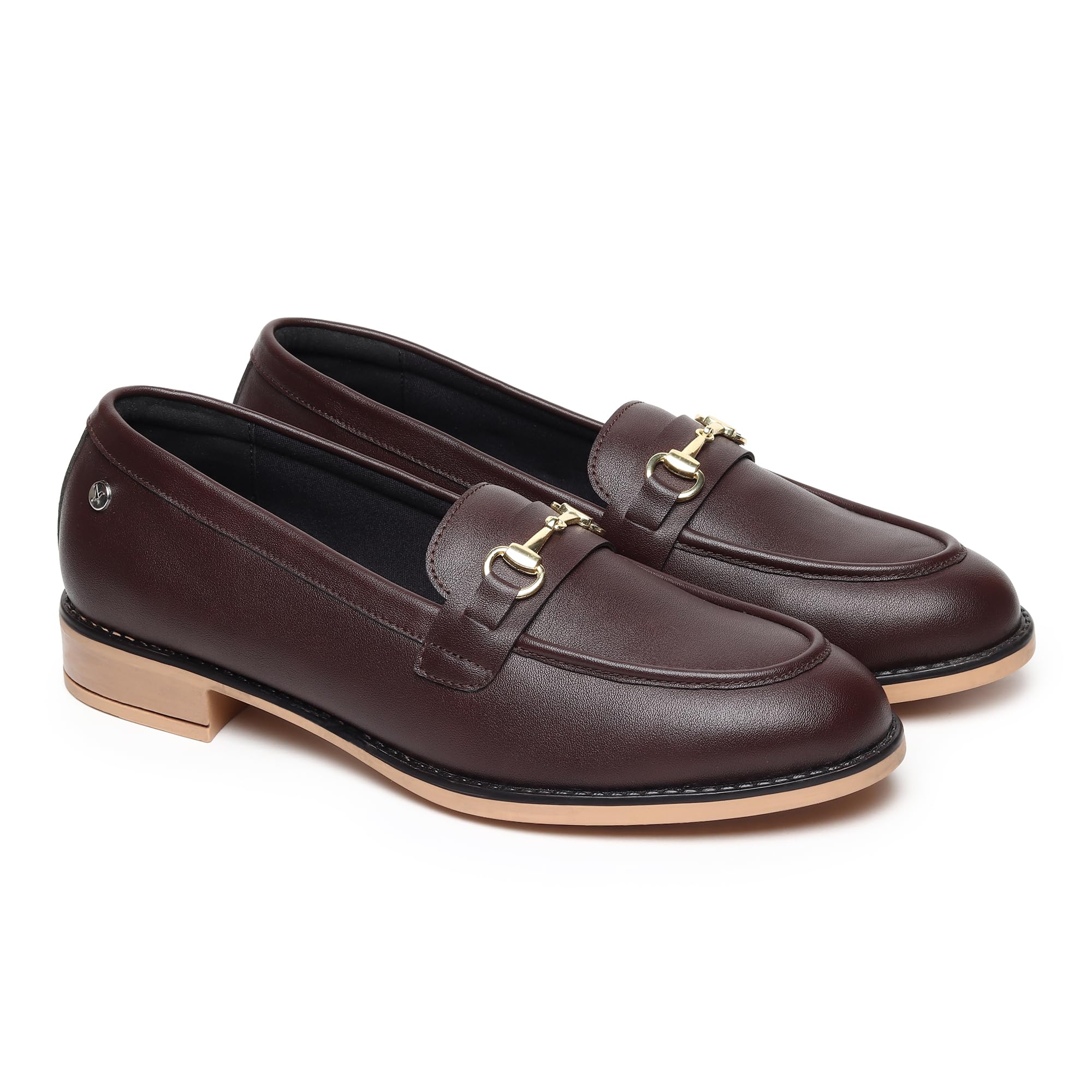 Bliss Loafers for Women | Comfortable & Stylish Bellies | Fashion Moccasins with Footpharma Footbed | Slip-on for Casual & Formal Wear | 003 | Brown - UK 8