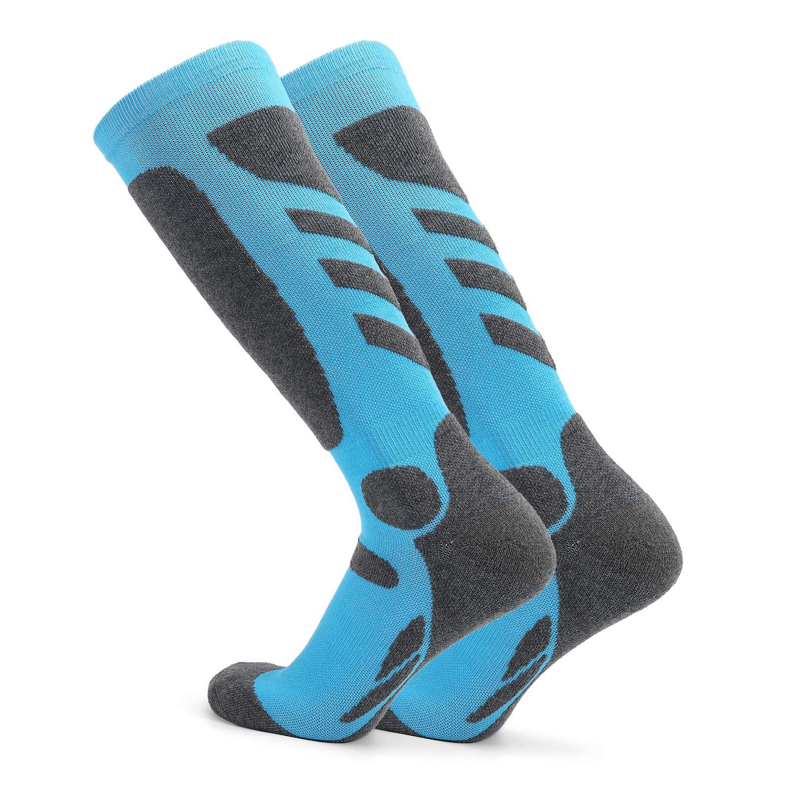 Generic 2 Pairs Women's Sports Socks Professional Ski Socks Thick Knit Winter Athletic Stockings Outdoor Fitness Breathable Quick Dry Socks for Ski Marathon Running Cycling Wear-Resistant Lightweight/