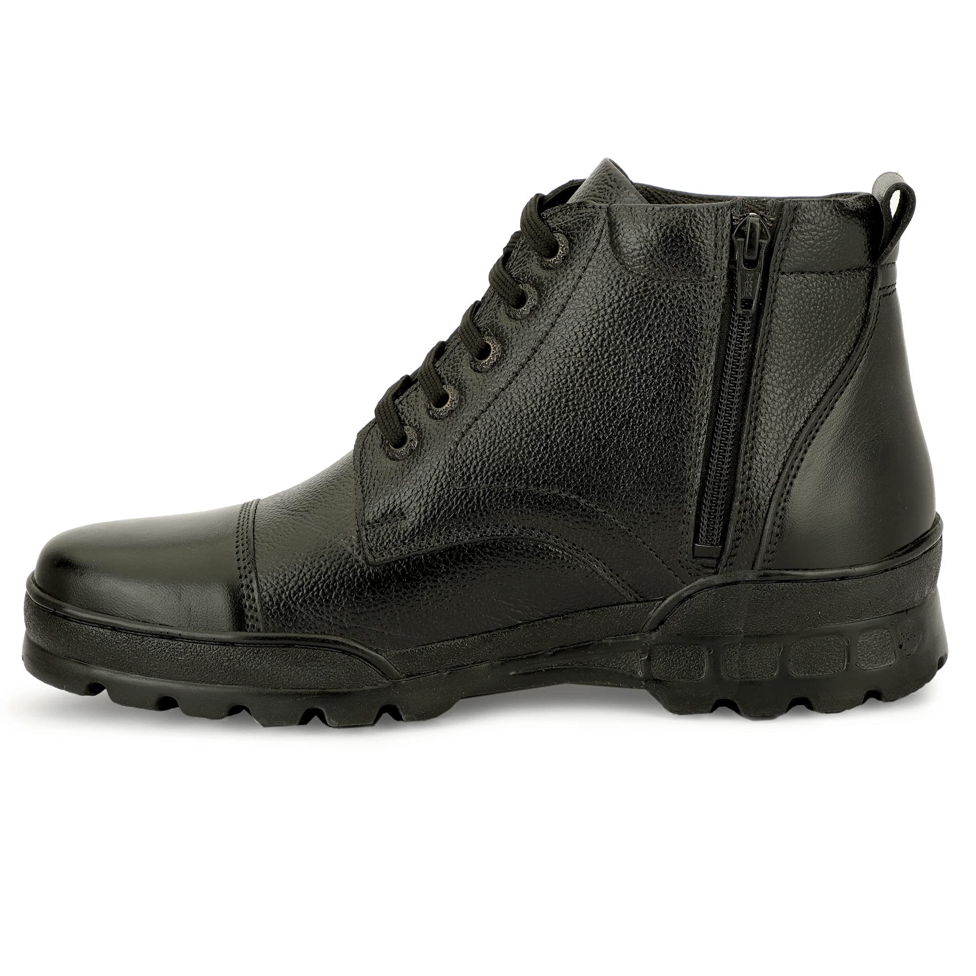 SV PANTHER Men's Black Genuine Leather Lace-Ups Police boot shoe 8