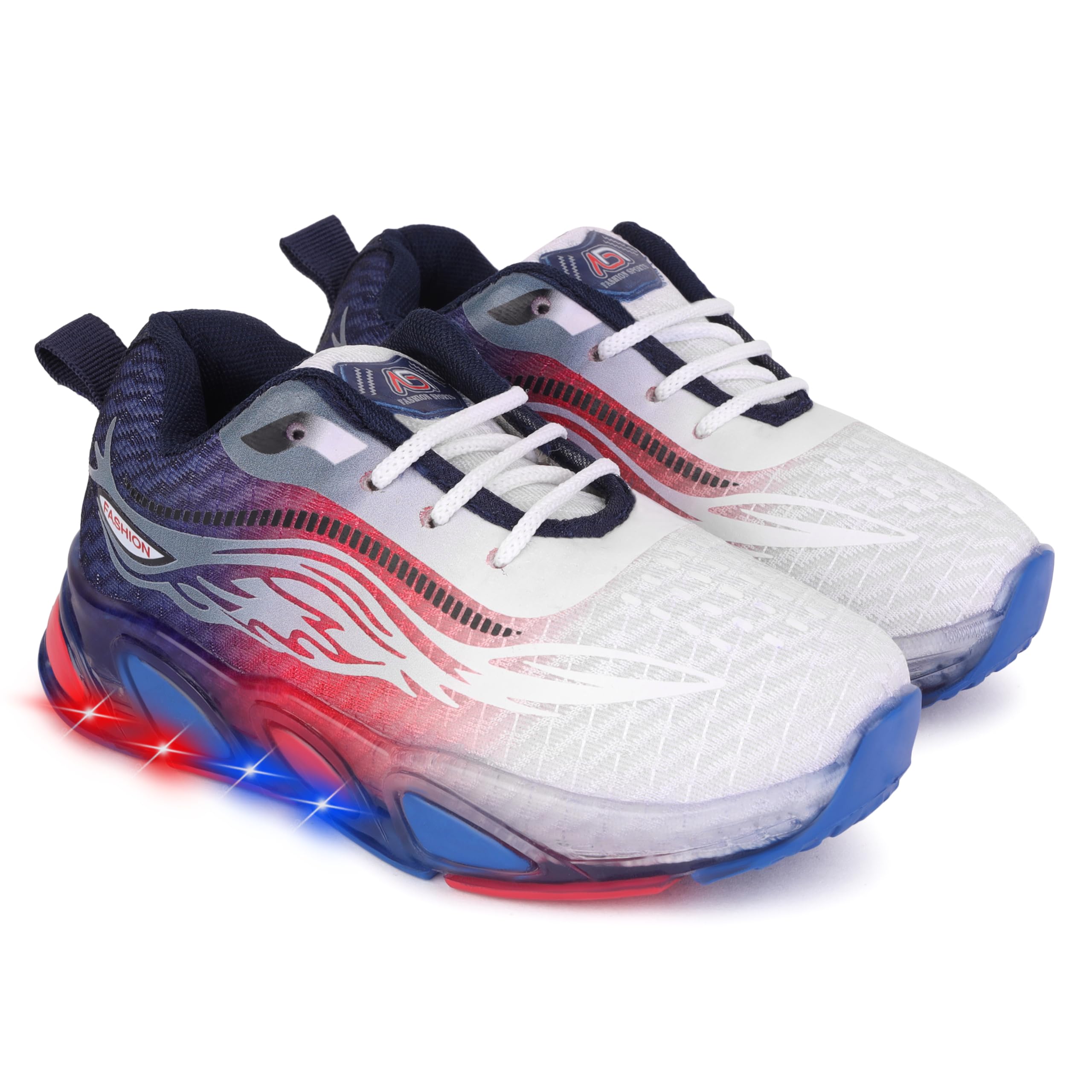 Premium LED Light Running Shoes - Lightweight for Boy's/Girl's, Perfect for Sports Activities. Red