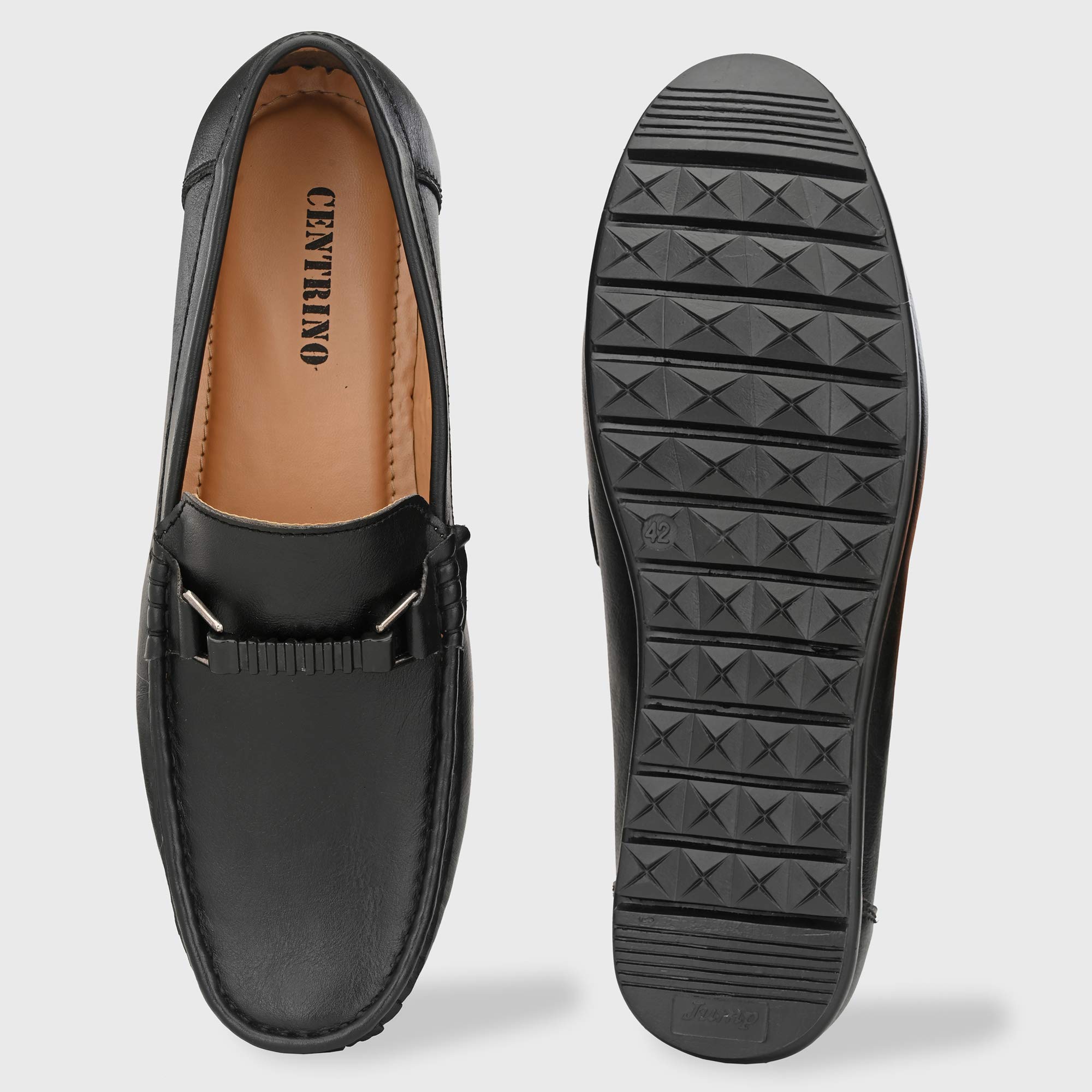 Men 7102 Black Loafers-10 UK/India (44 EU) (7102-01) - Image 8