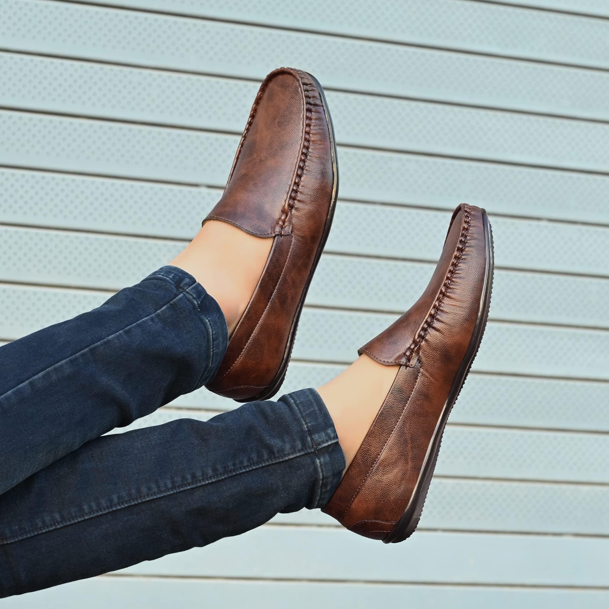 Men's 8242 Brown Loafers_9 UK (8242-4) - Image 2